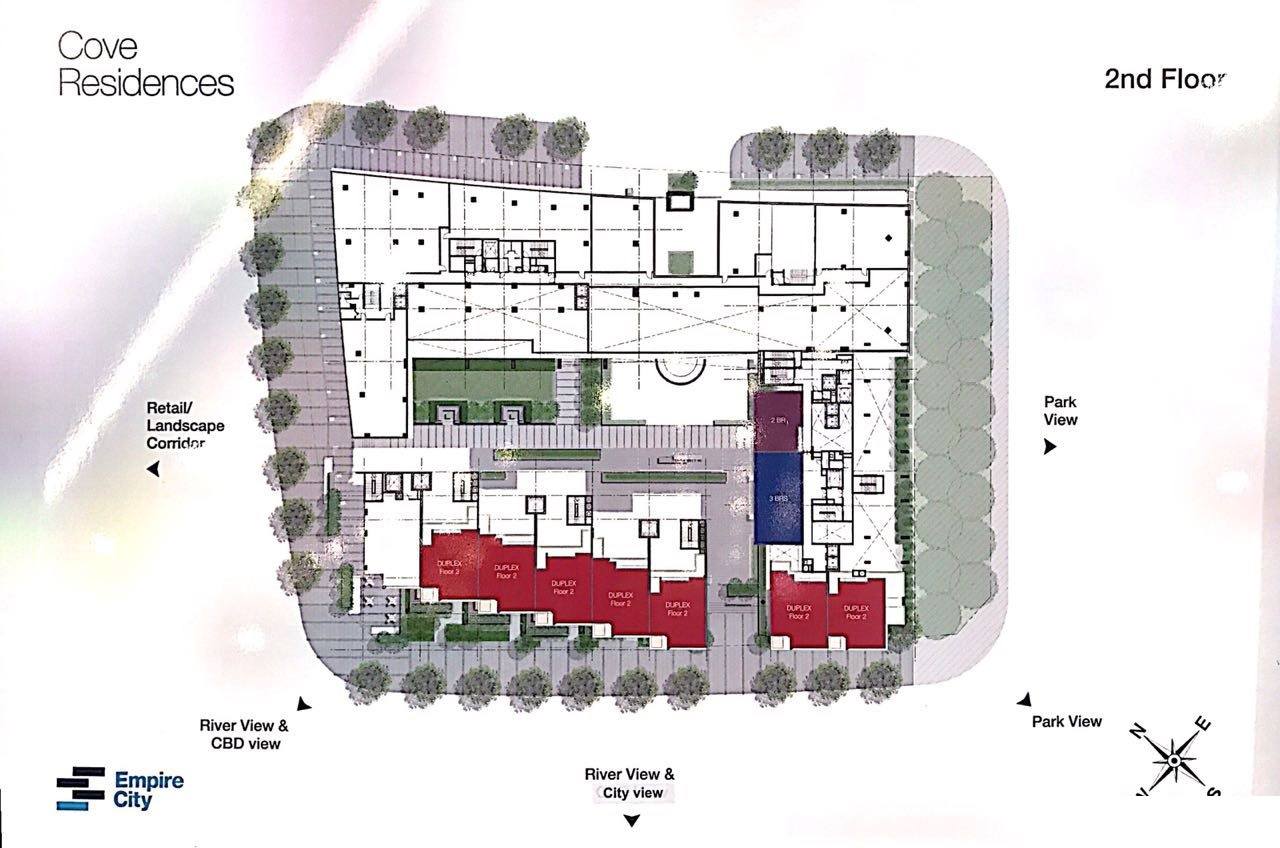 Mặt bằng tầng 2 Cove Residence.