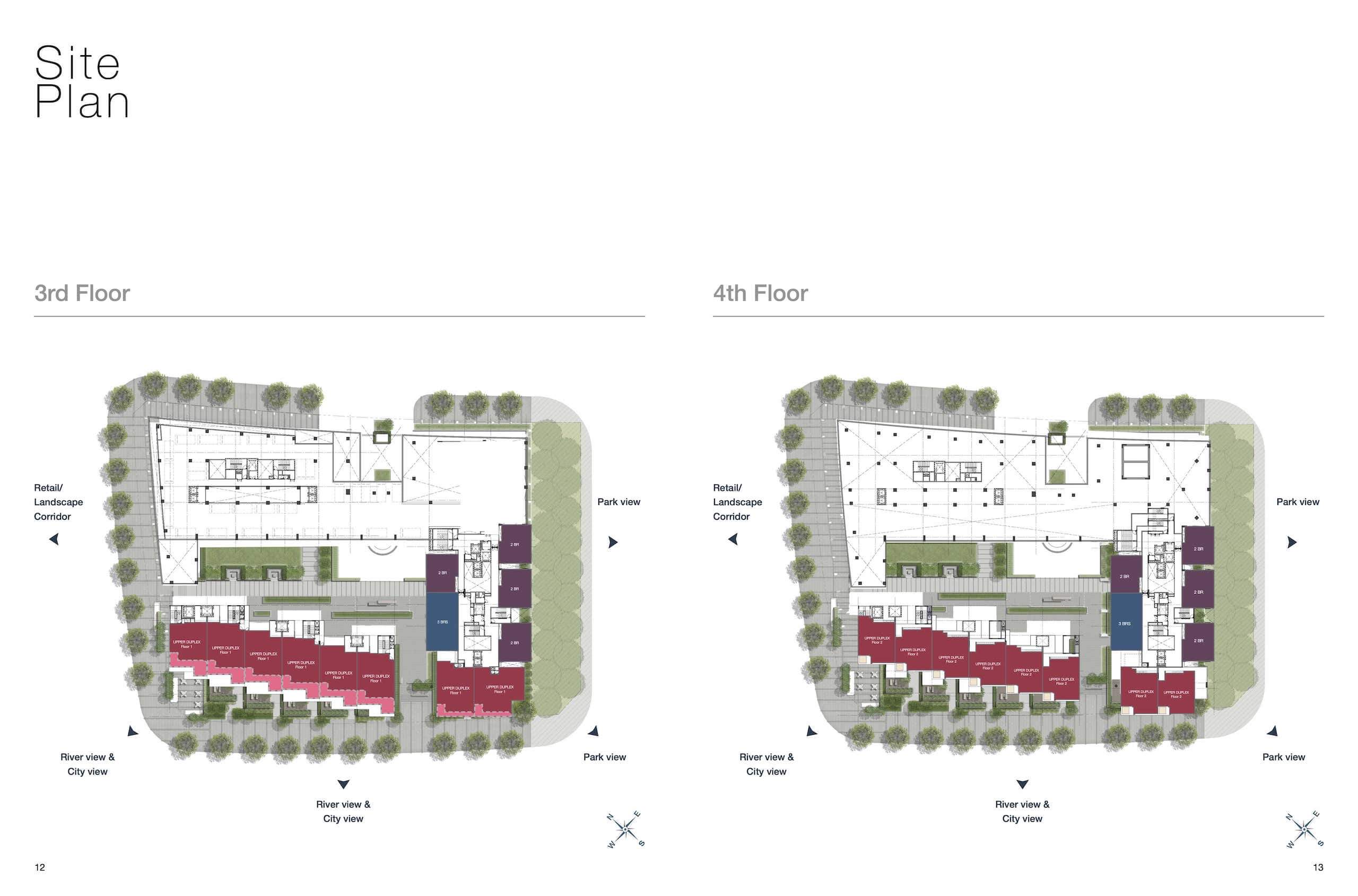 layout mặt bằng tầng 3 tầng 4 dự án căn hộ cove residence MU11 empire city thủ thiêm thành phố thủ dức quận 2