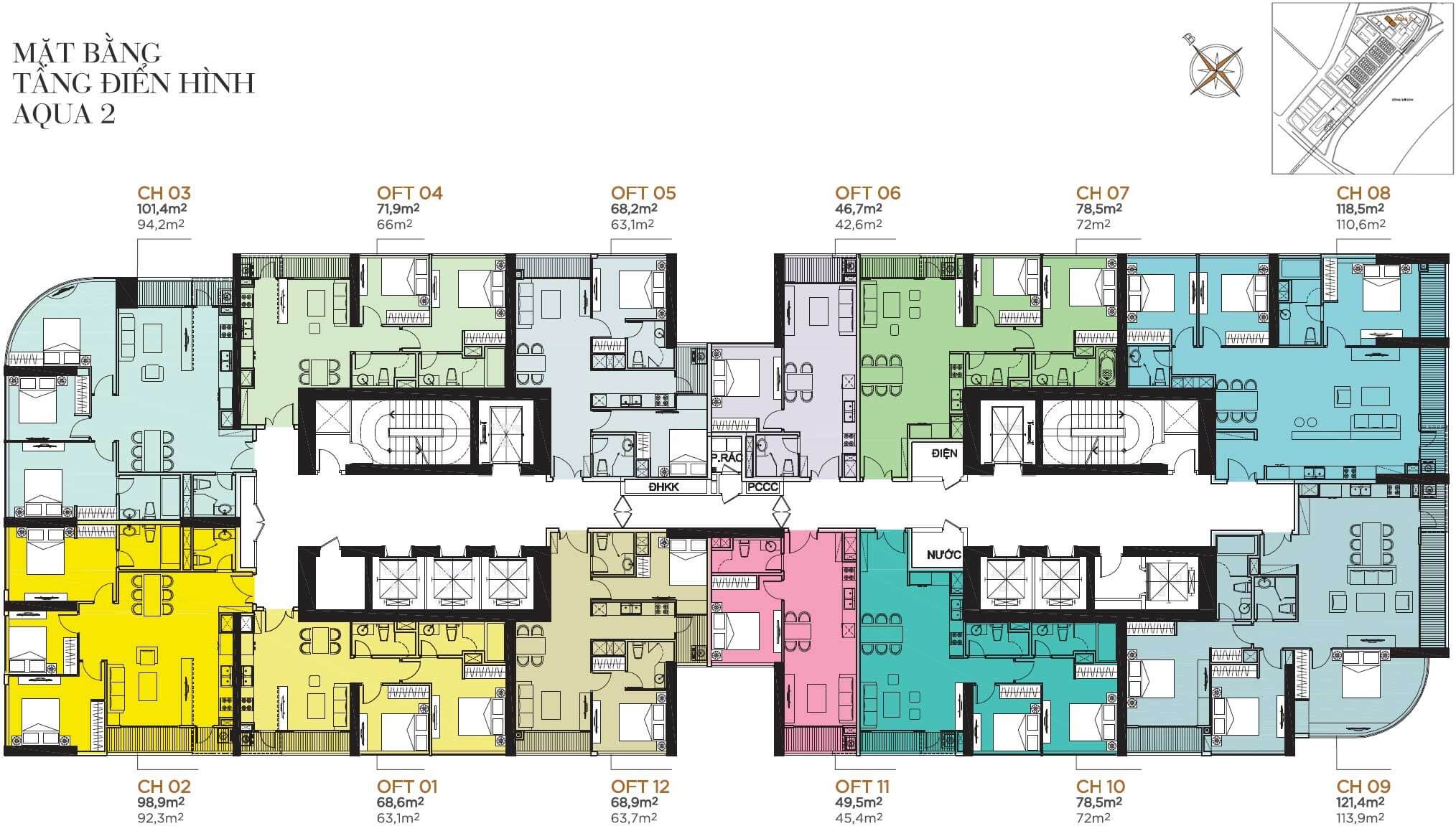 Mặt bằng Aqua 2 Vinhomes Golden River quận 1