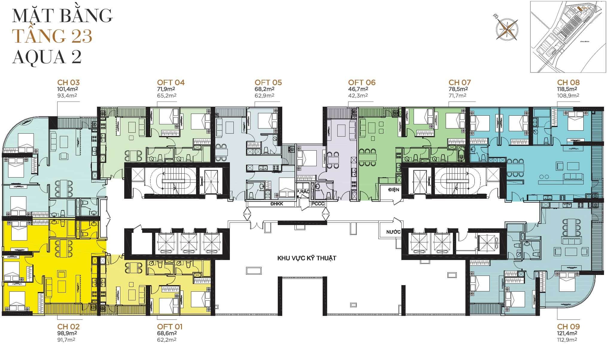 Mặt bằng Aqua 2 Vinhomes Golden River quận 1