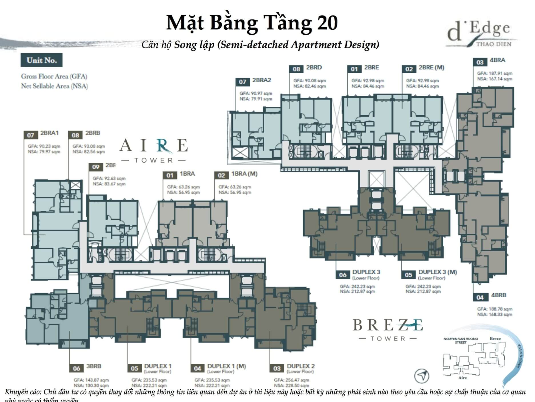 Mặt bằng căn hộ d'Edge Thao Dien quận 2
