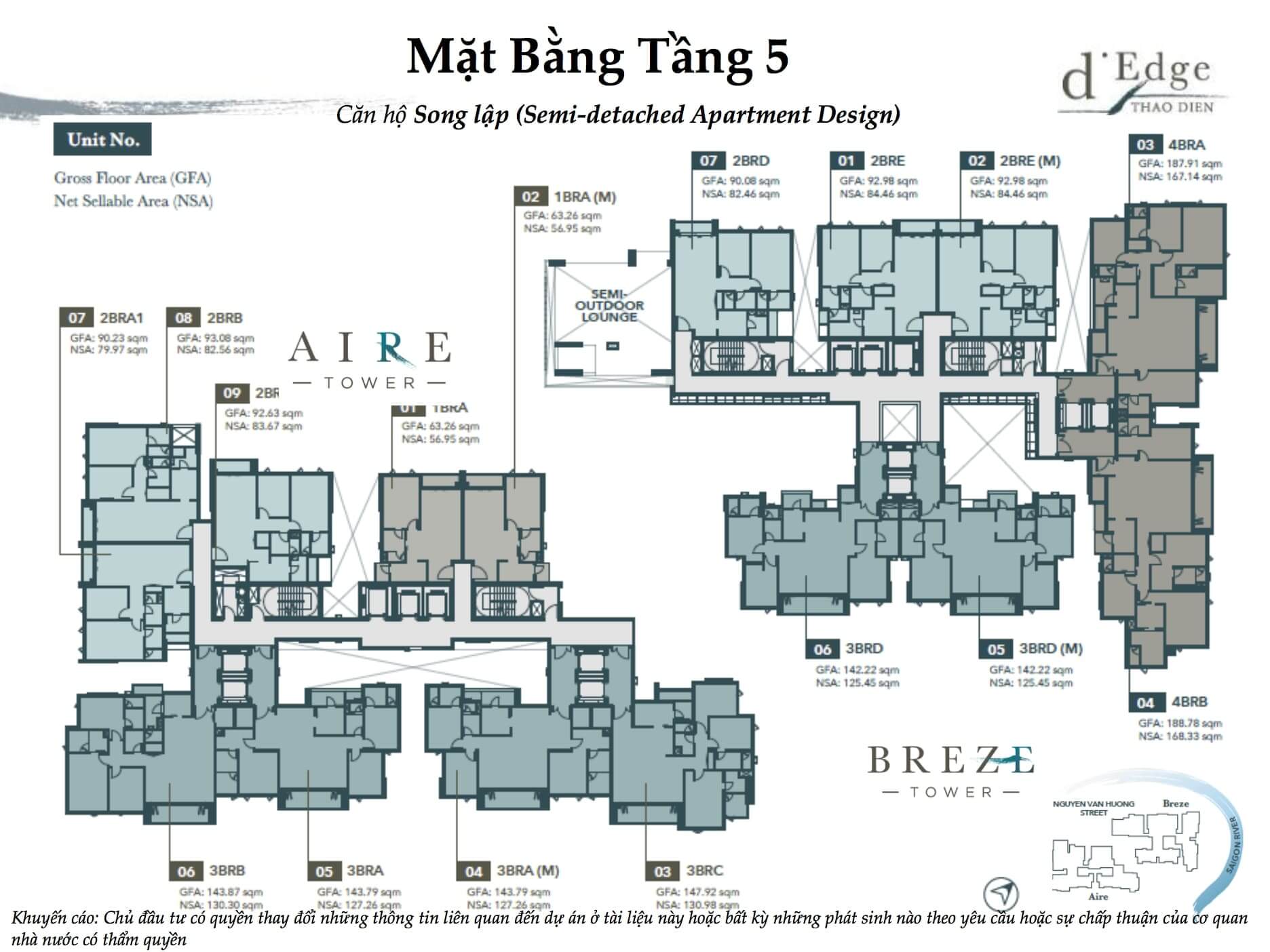 Mặt bằng căn hộ d'Edge Thao Dien quận 2