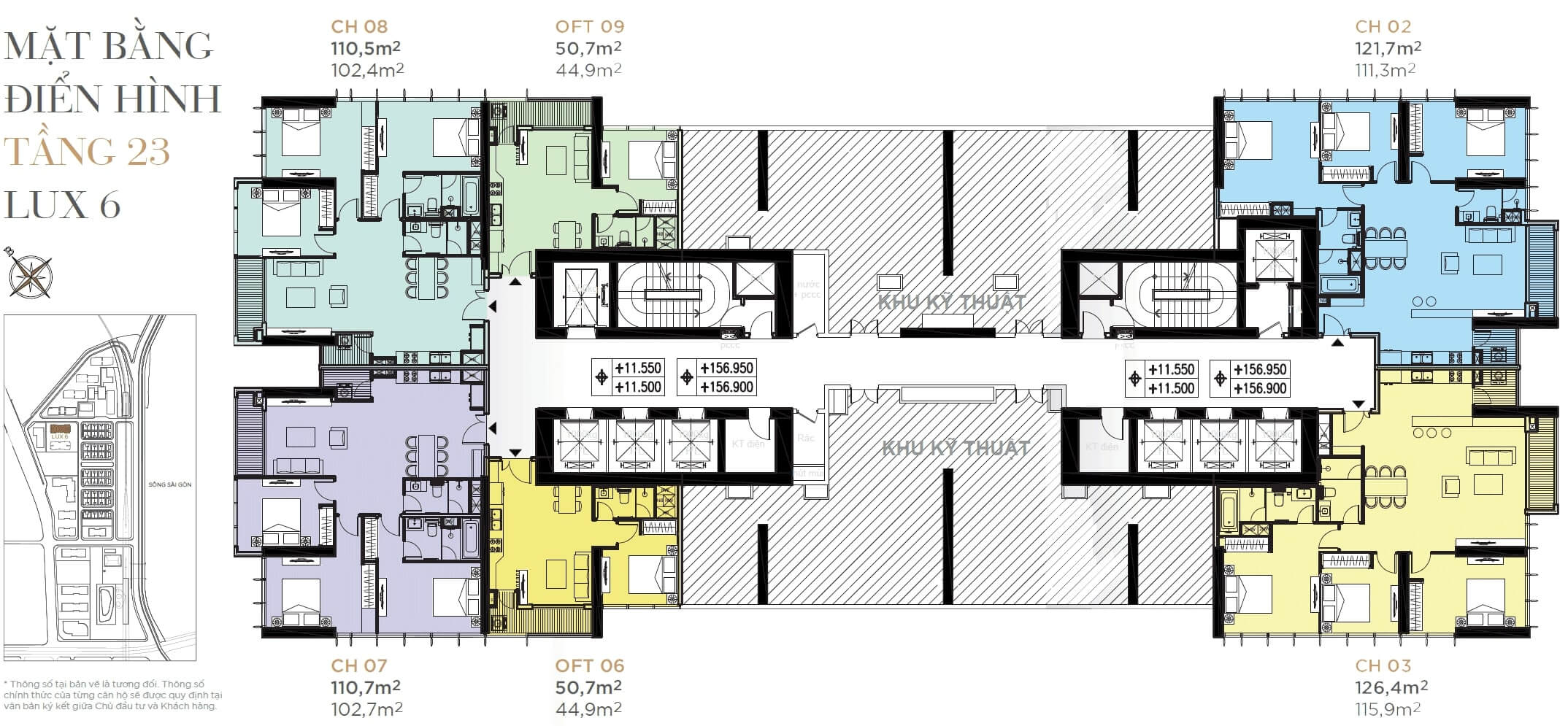 Mặt bằng Lux 6 Vinhomes Golden River quận 1