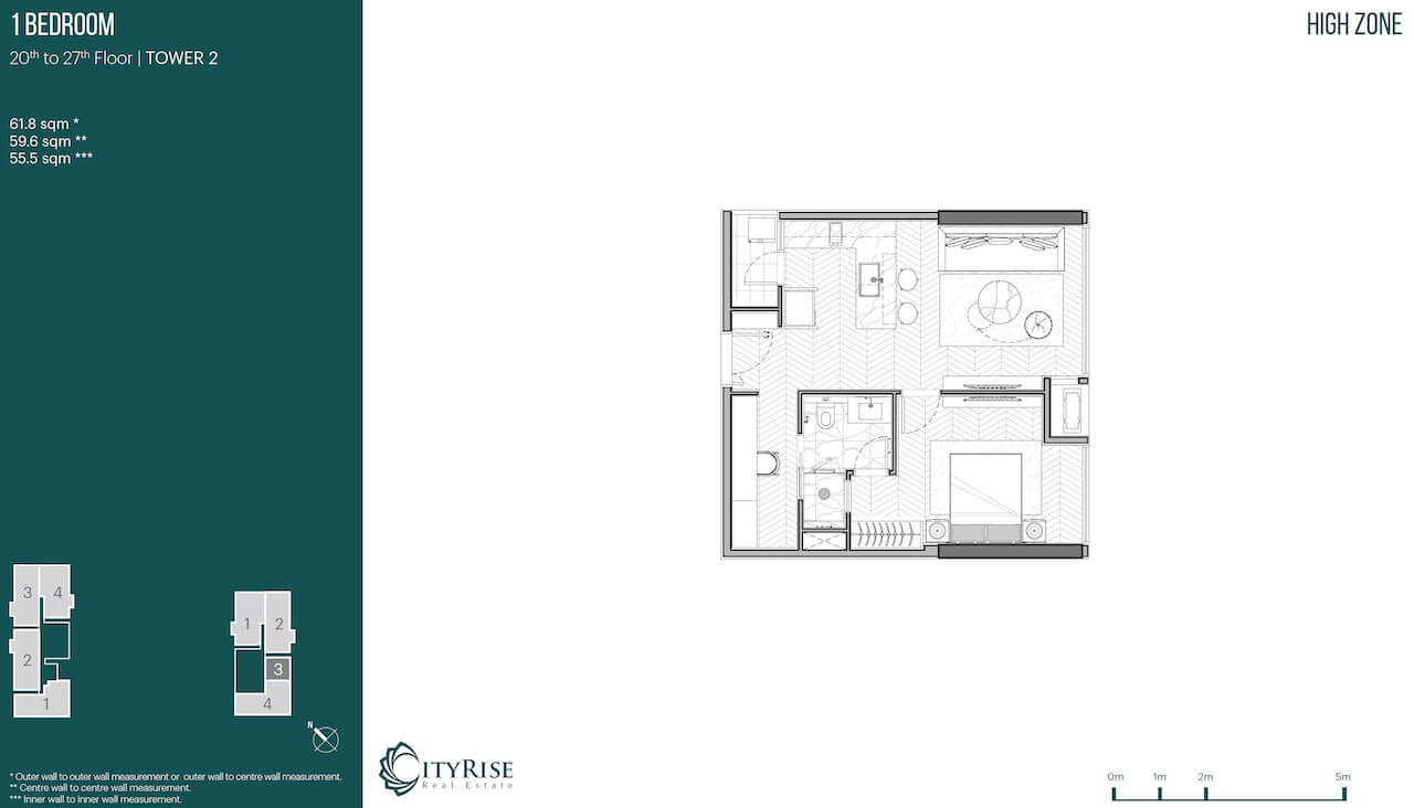 Mặt bằng căn hộ Narra Residences Empire City quận 2
