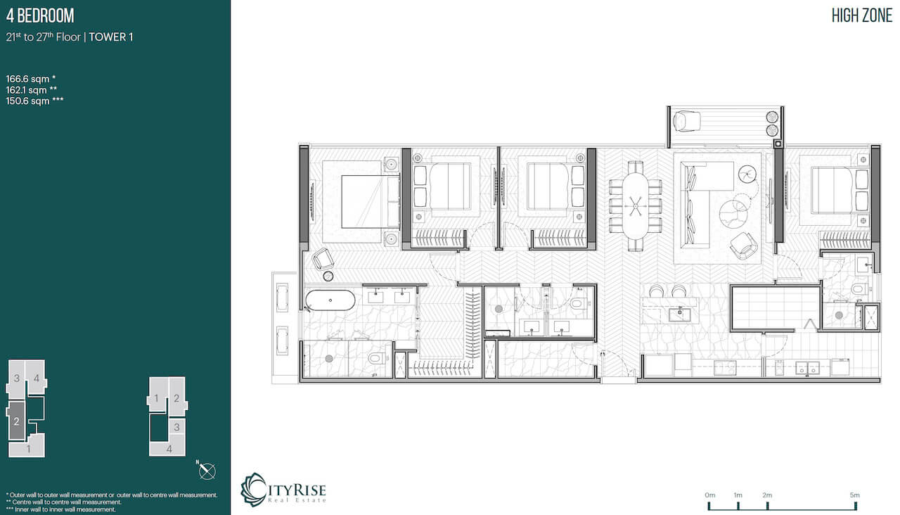 Mặt bằng căn hộ Narra Residences Empire City quận 2