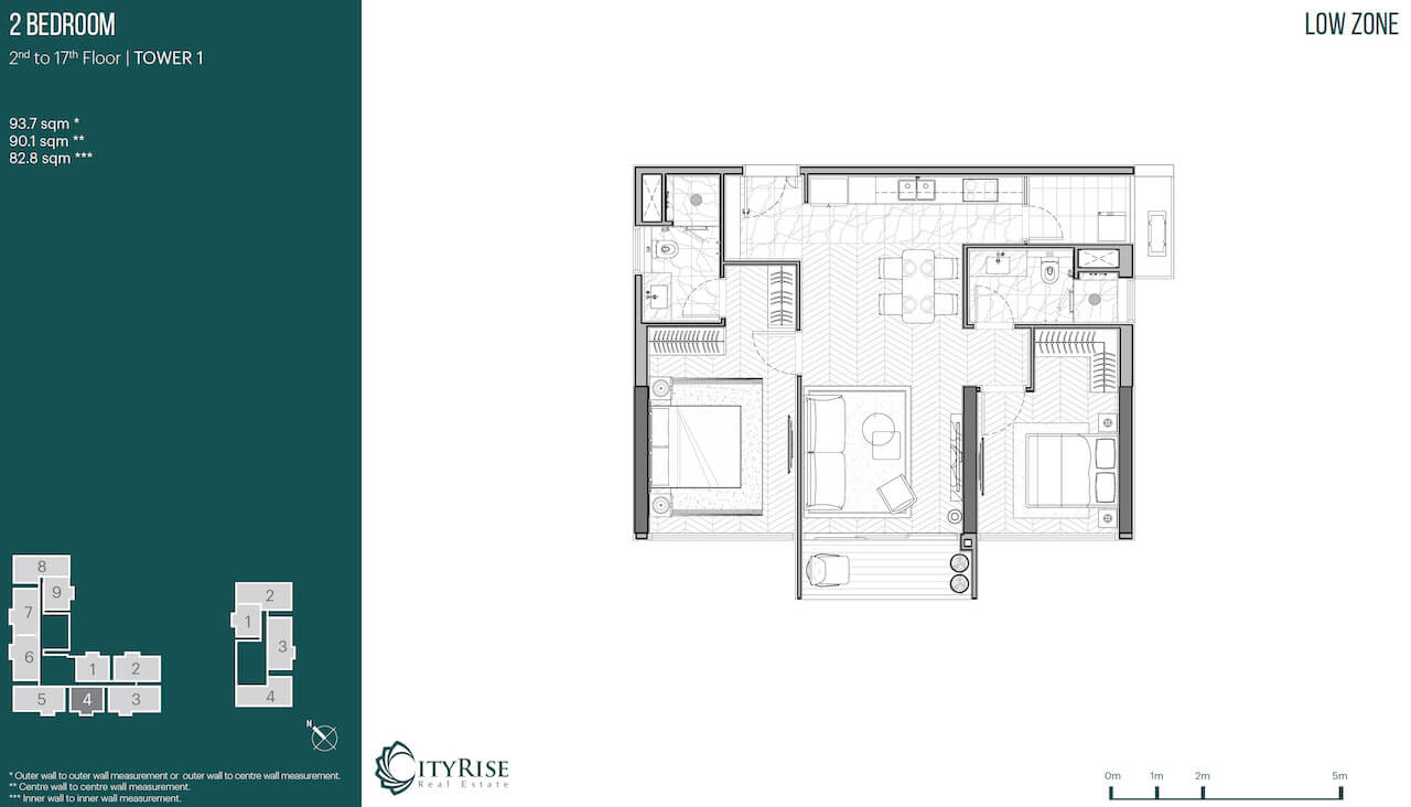 Mặt bằng căn hộ Narra Residences Empire City quận 2