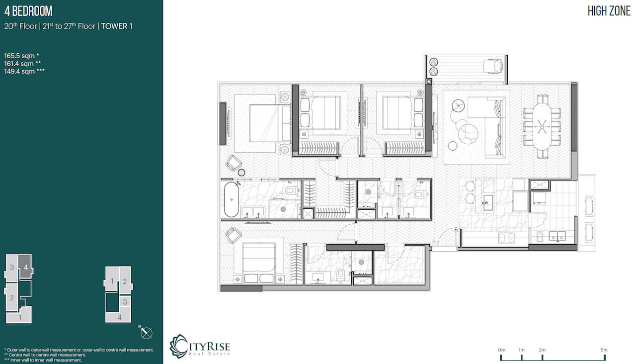 Mặt bằng căn hộ Narra Residences Empire City quận 2