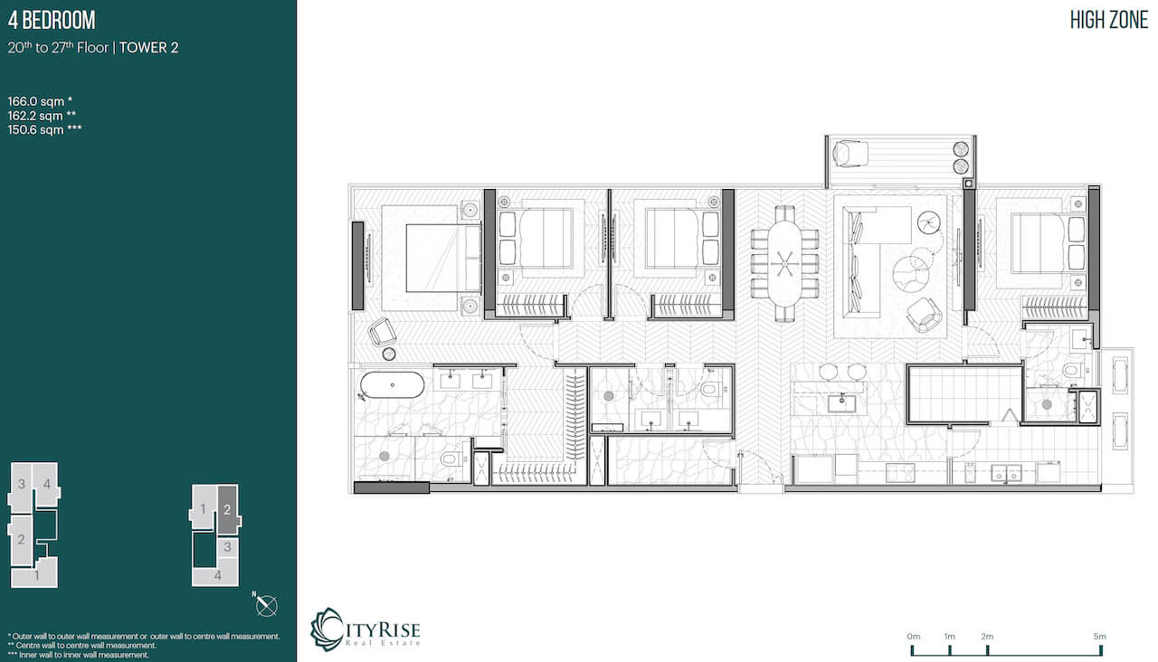 Mặt bằng căn hộ Narra Residences Empire City quận 2