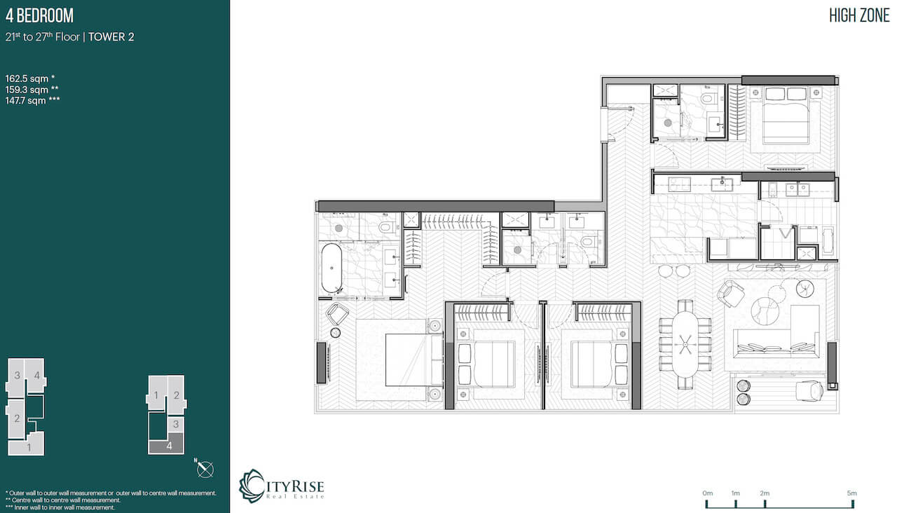 Mặt bằng căn hộ Narra Residences Empire City quận 2