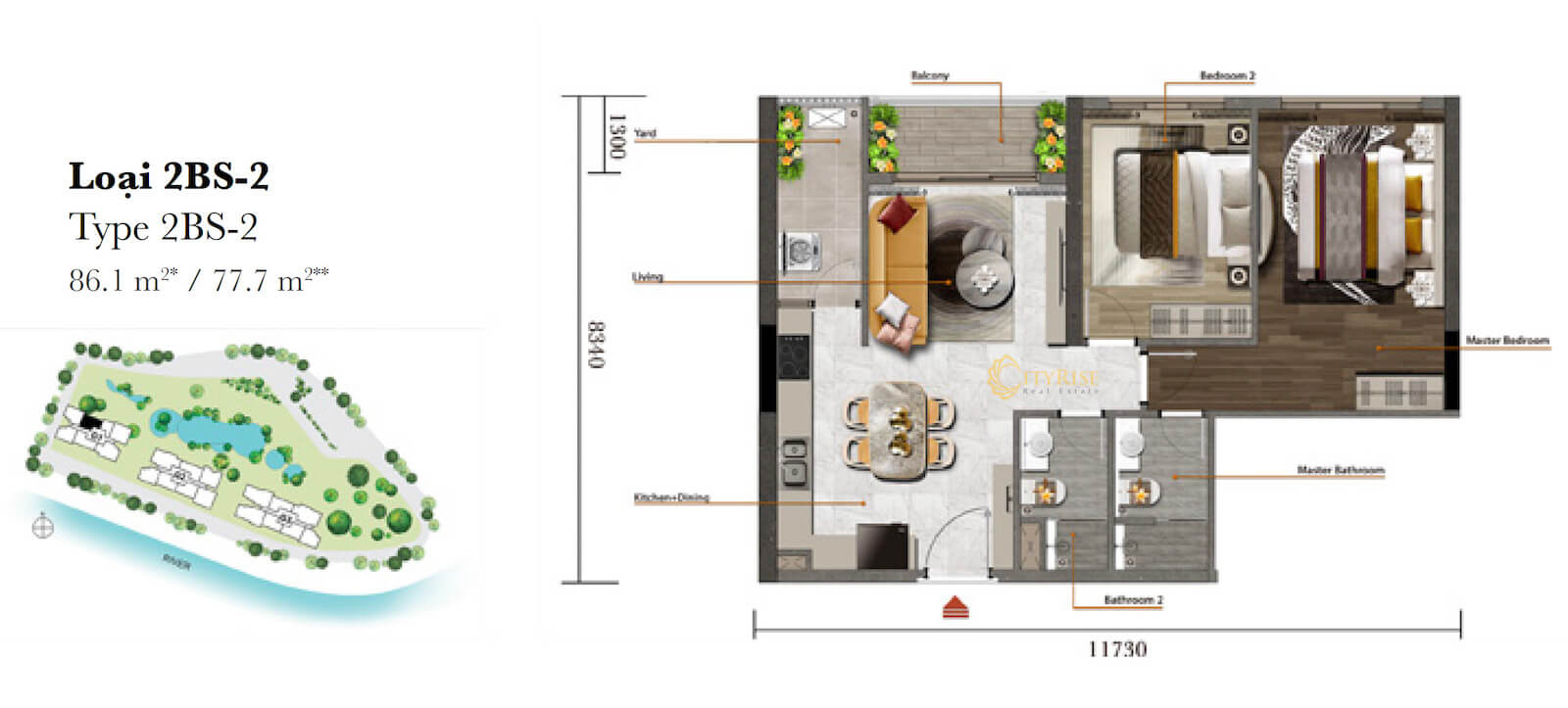 Mặt bằng căn hộ Palm Heights Palm City quận 2