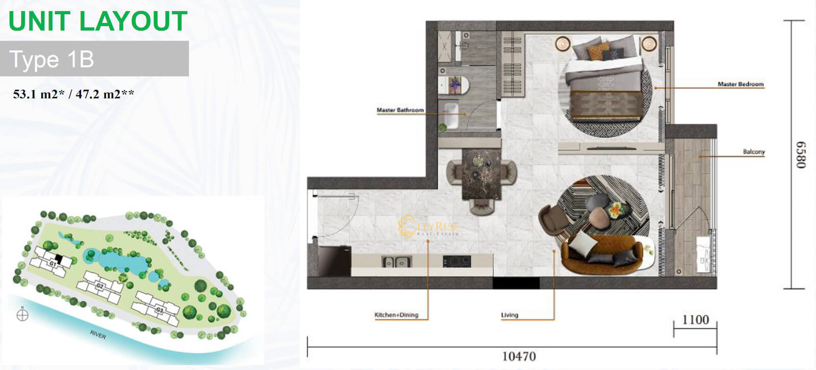Mặt bằng căn hộ Palm Garden quận 2