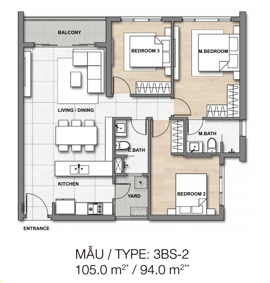 Mặt bằng căn hộ Palm Heights Palm City quận 2