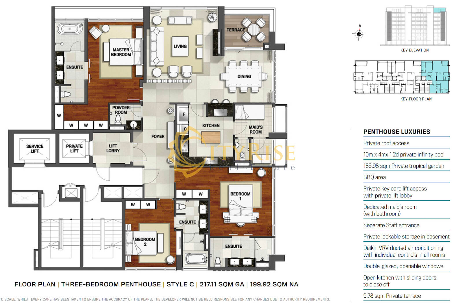 Mặt bằng căn hộ Penthouse The Albany Gateway Thảo Điền quận 2