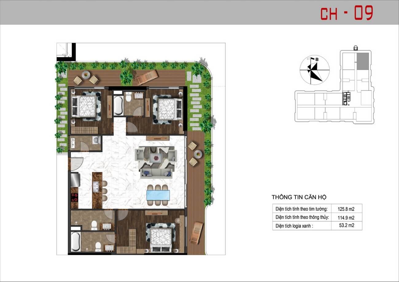 Mặt bằng căn hộ Sunshine Horizon quận 4