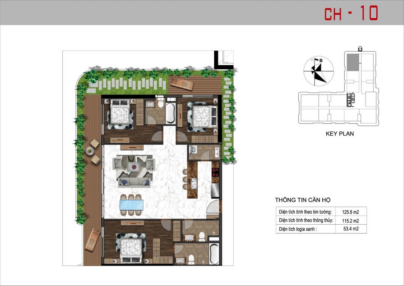 Mặt bằng căn hộ Sunshine Horizon quận 4