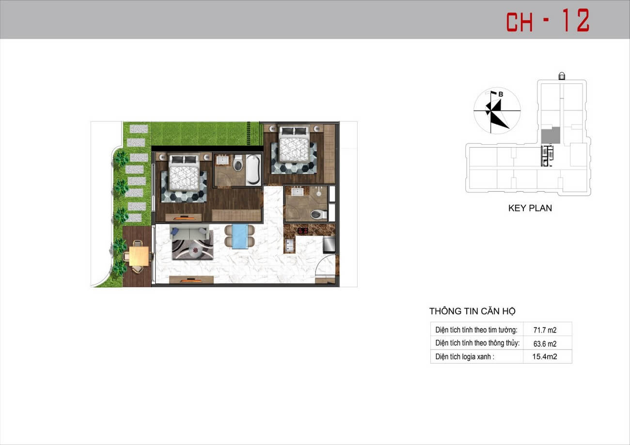 Mặt bằng căn hộ Sunshine Horizon quận 4