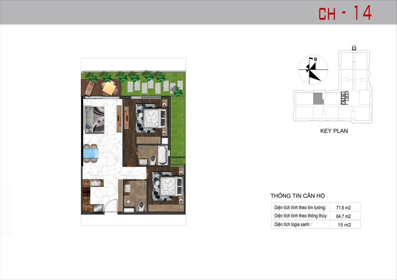 Mặt bằng căn hộ Sunshine Horizon quận 4