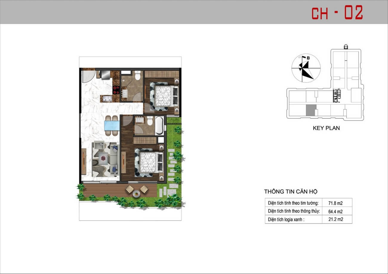 Mặt bằng căn hộ Sunshine Horizon quận 4