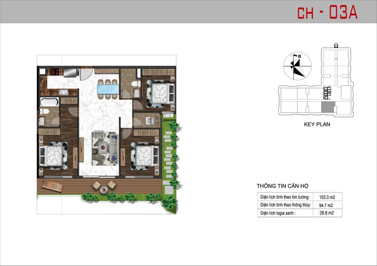 Mặt bằng căn hộ Sunshine Horizon quận 4