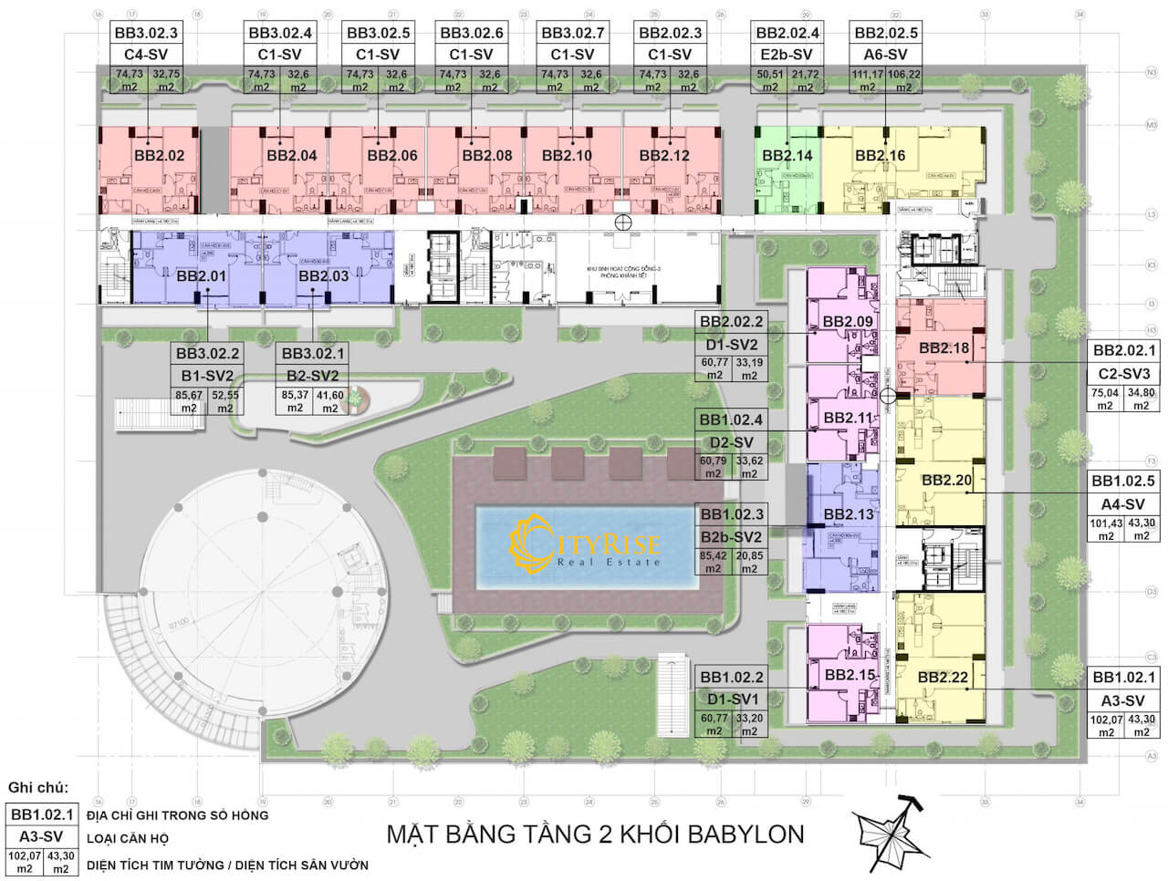 Layout căn hộ Babylon New City Thủ Thiêm Quận 2