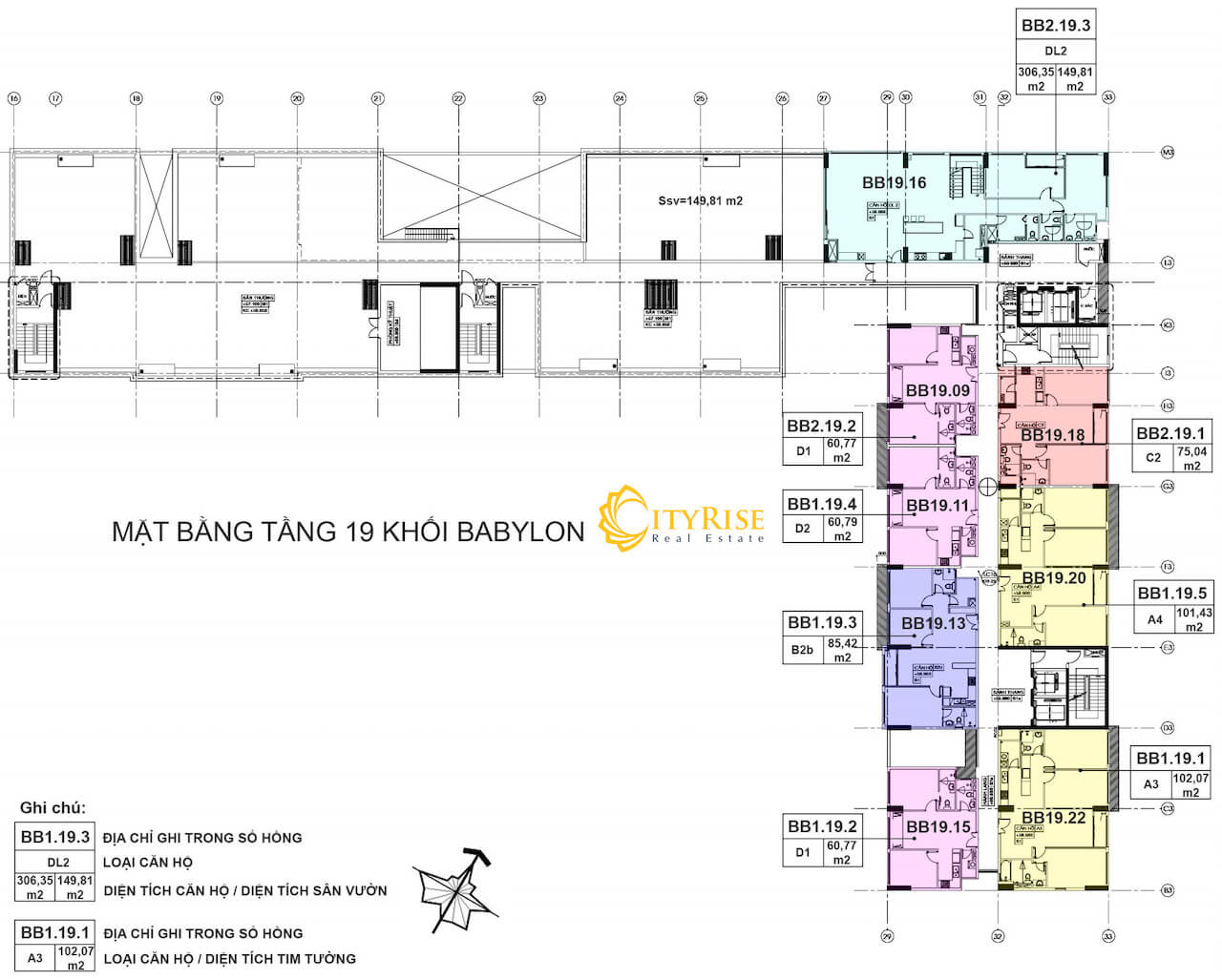 Layout căn hộ Babylon New City Thủ Thiêm Quận 2