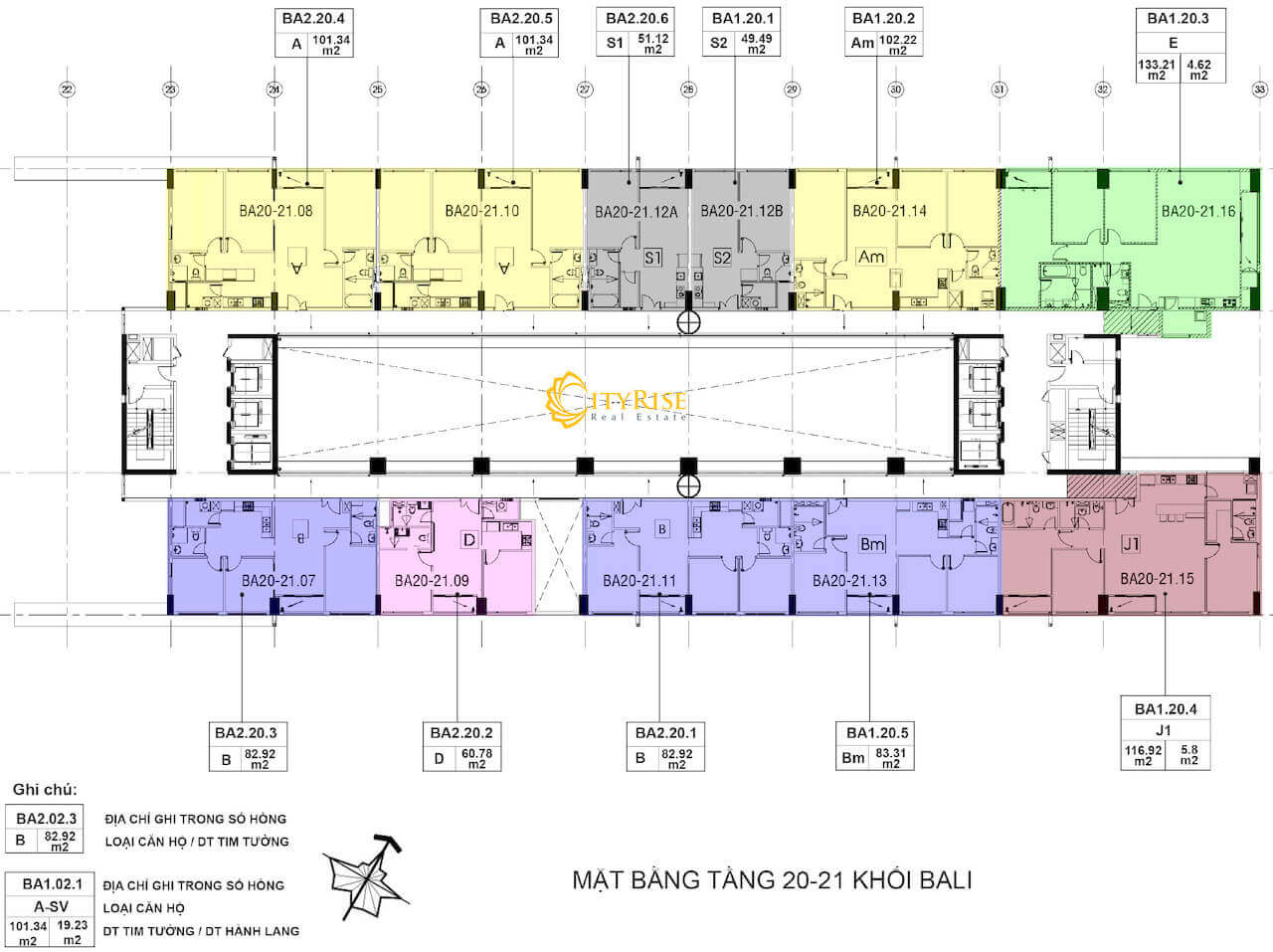Layout tháp Bali căn hộ New City Thủ Thiêm Quận 2
