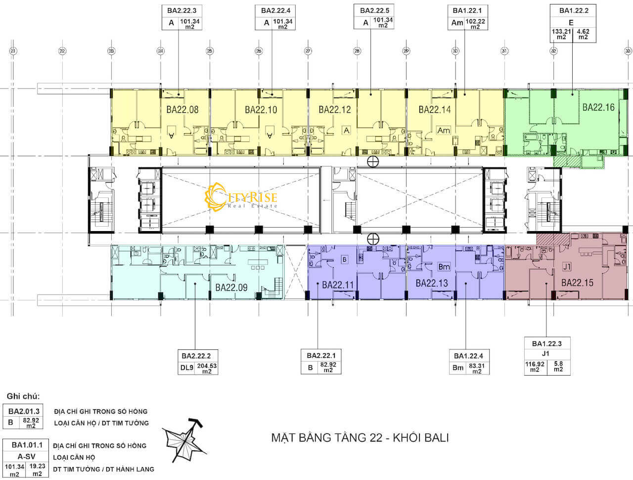 Layout tháp Bali căn hộ New City Thủ Thiêm Quận 2