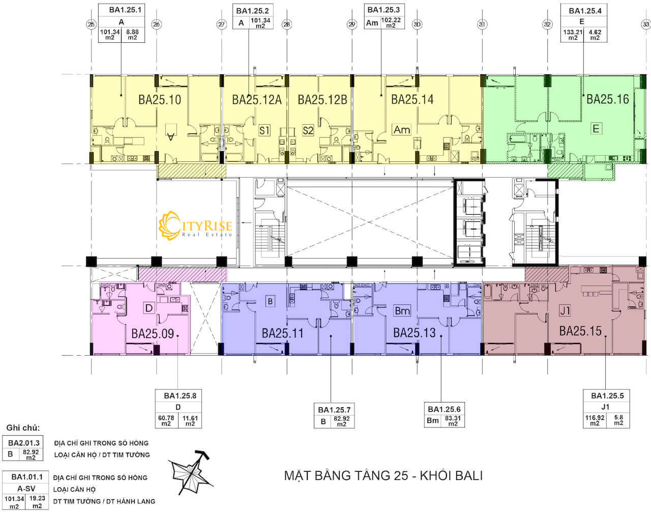 Layout tháp Bali căn hộ New City Thủ Thiêm Quận 2