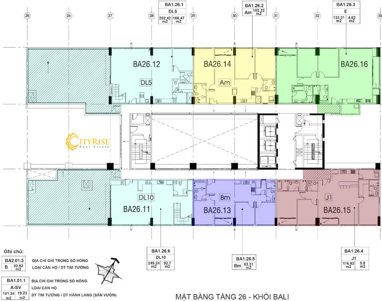 Layout tháp Bali căn hộ New City Thủ Thiêm Quận 2