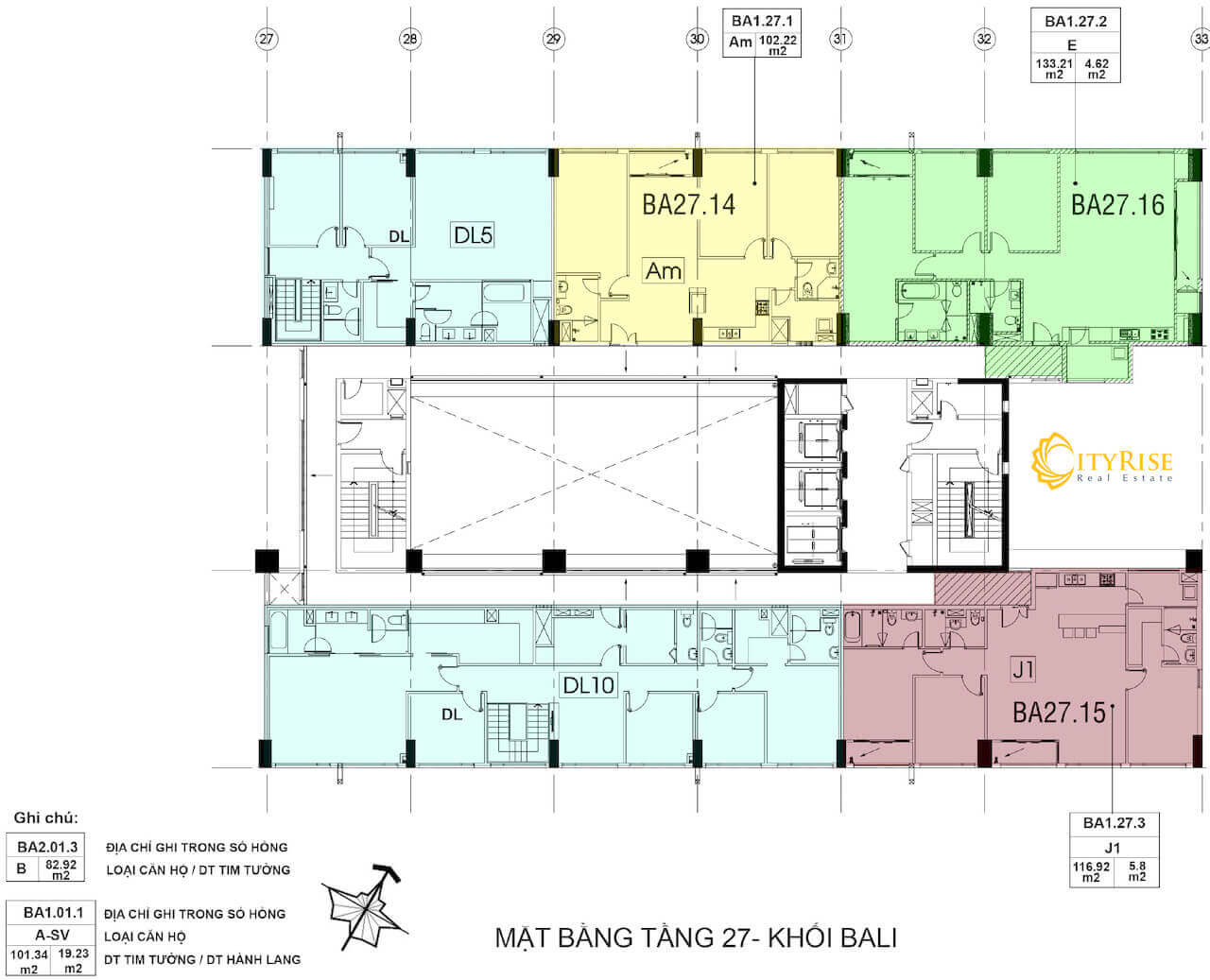 Layout tháp Bali căn hộ New City Thủ Thiêm Quận 2