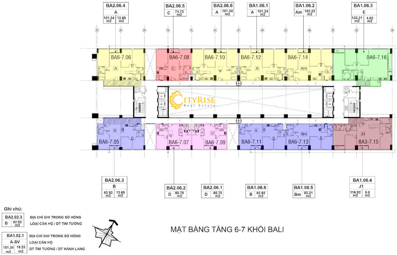 Layout tháp Bali căn hộ New City Thủ Thiêm Quận 2
