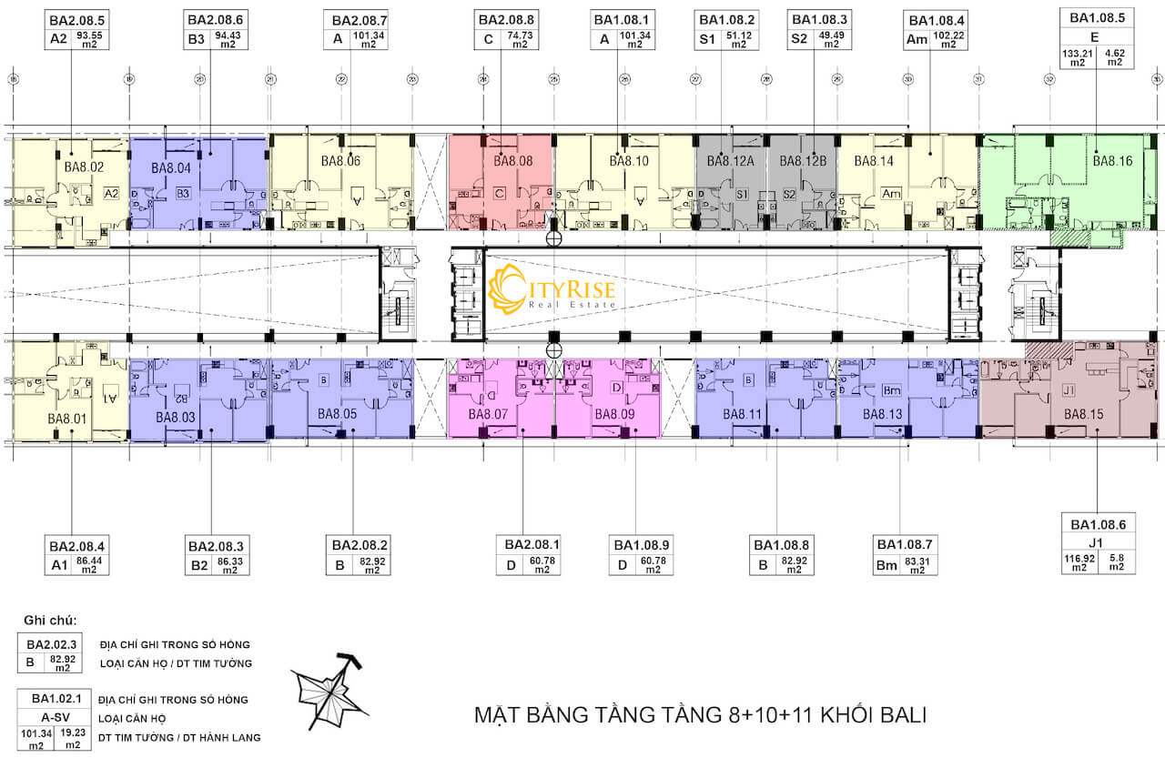 Layout tháp Bali căn hộ New City Thủ Thiêm Quận 2