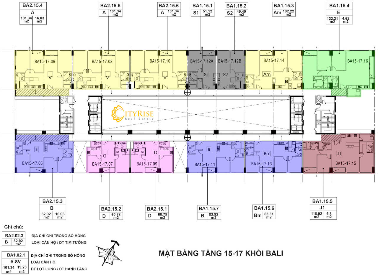 Layout tháp Bali căn hộ New City Thủ Thiêm Quận 2