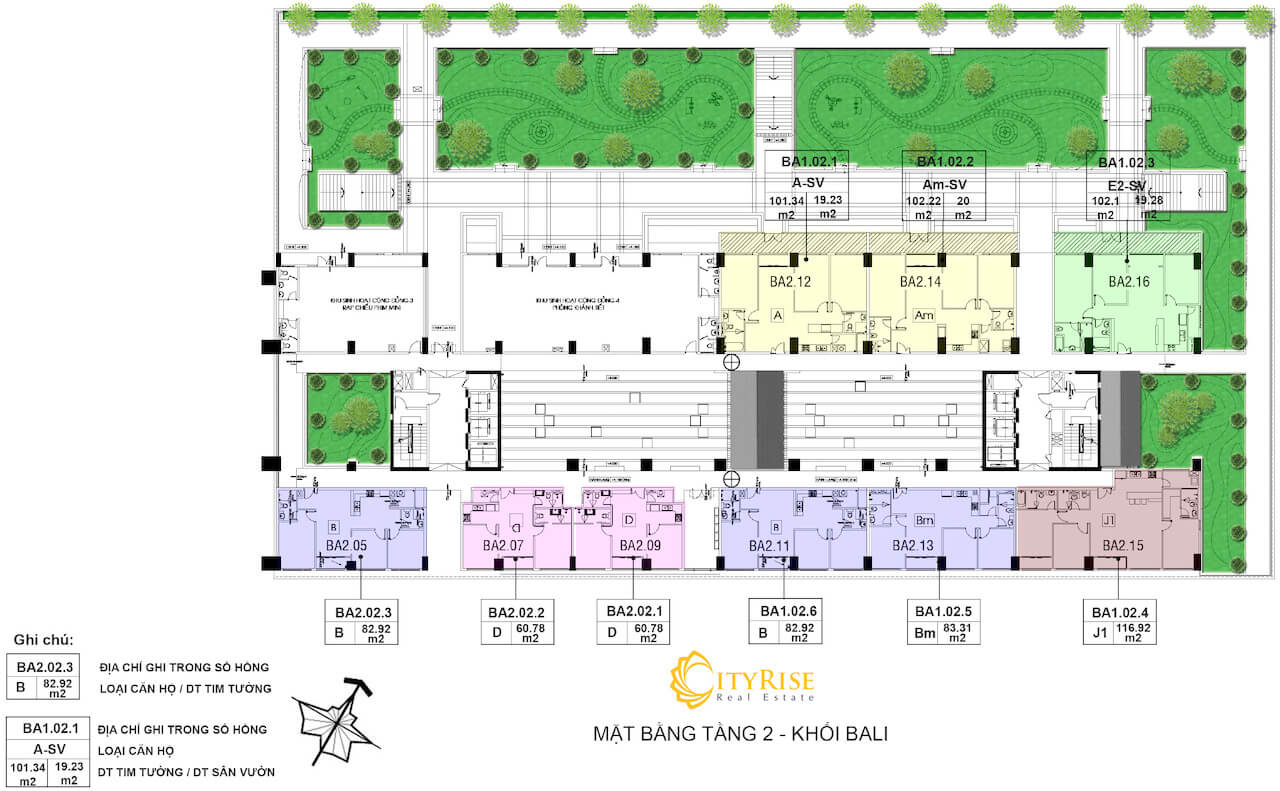 Layout tháp Bali căn hộ New City Thủ Thiêm Quận 2