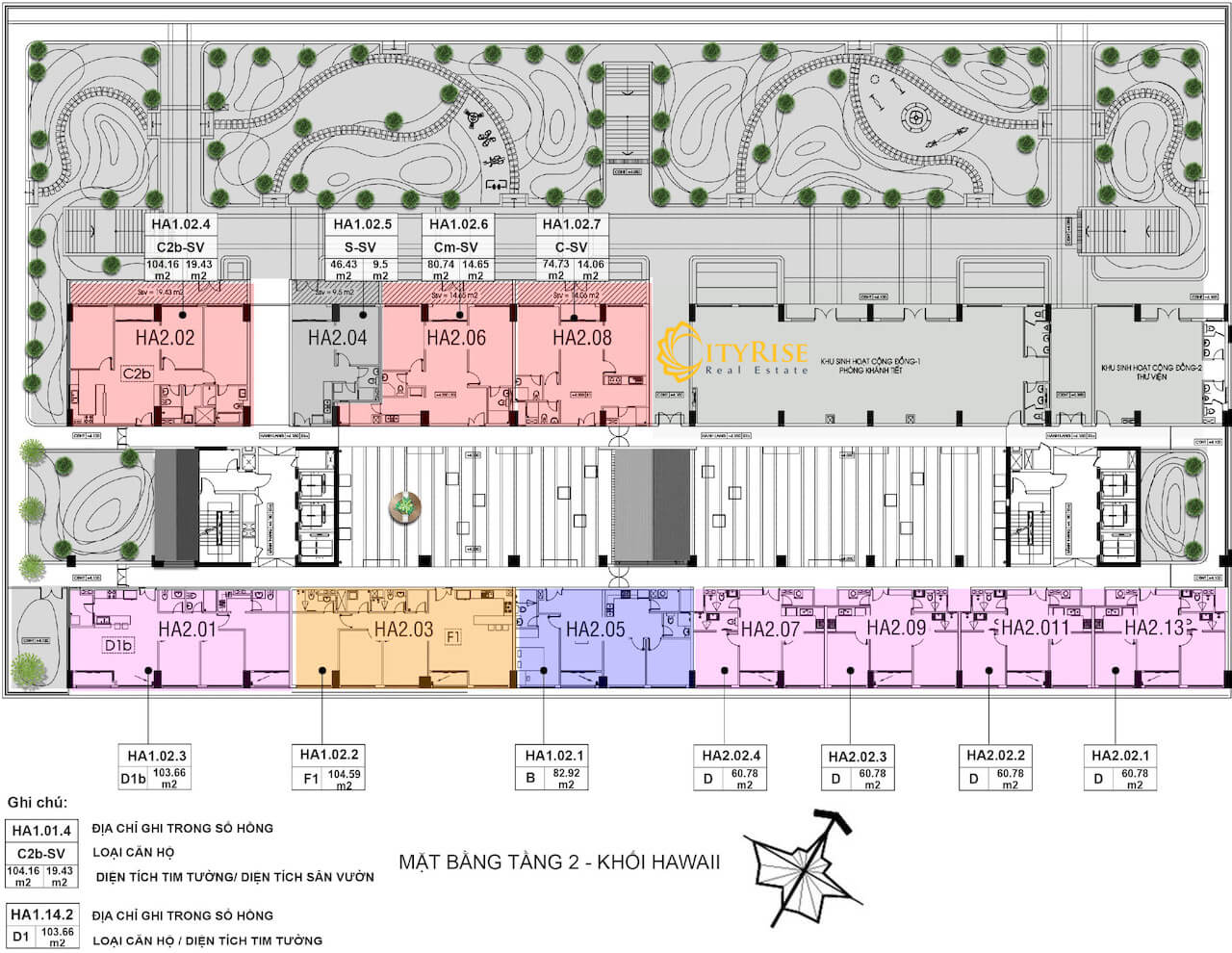 Layout Hawaii căn hộ New City Thủ Thiêm Quận 2