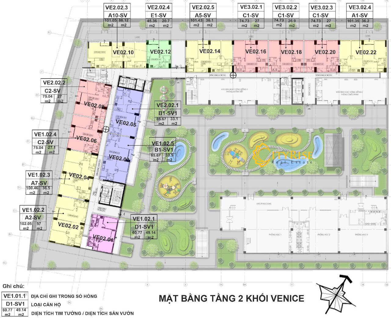 Mặt bằng căn hộ New City Thủ Thiêm Quận 2