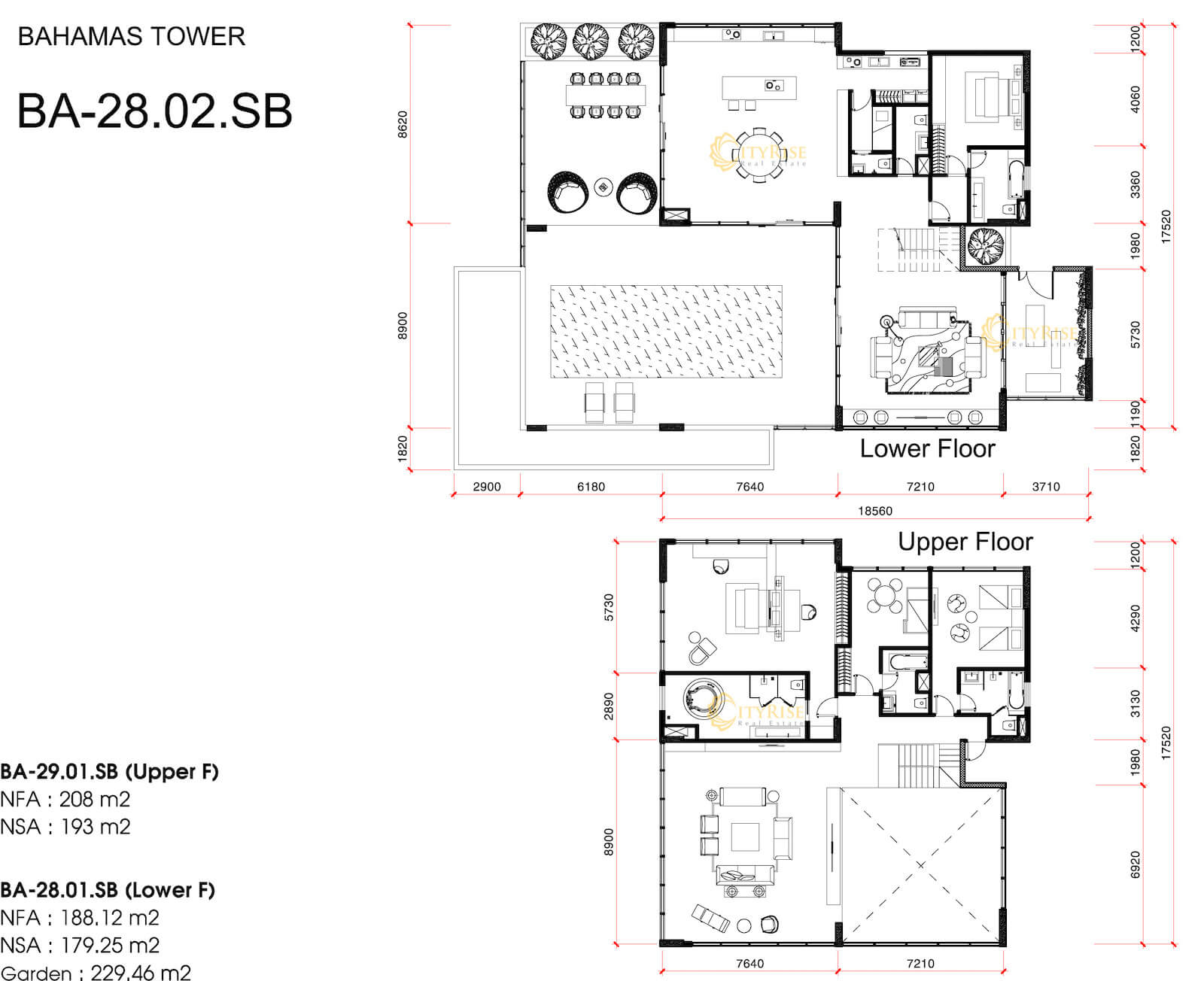 Mặt bằng căn hộ Villas tháp Bahamas Diamond Island quận 2