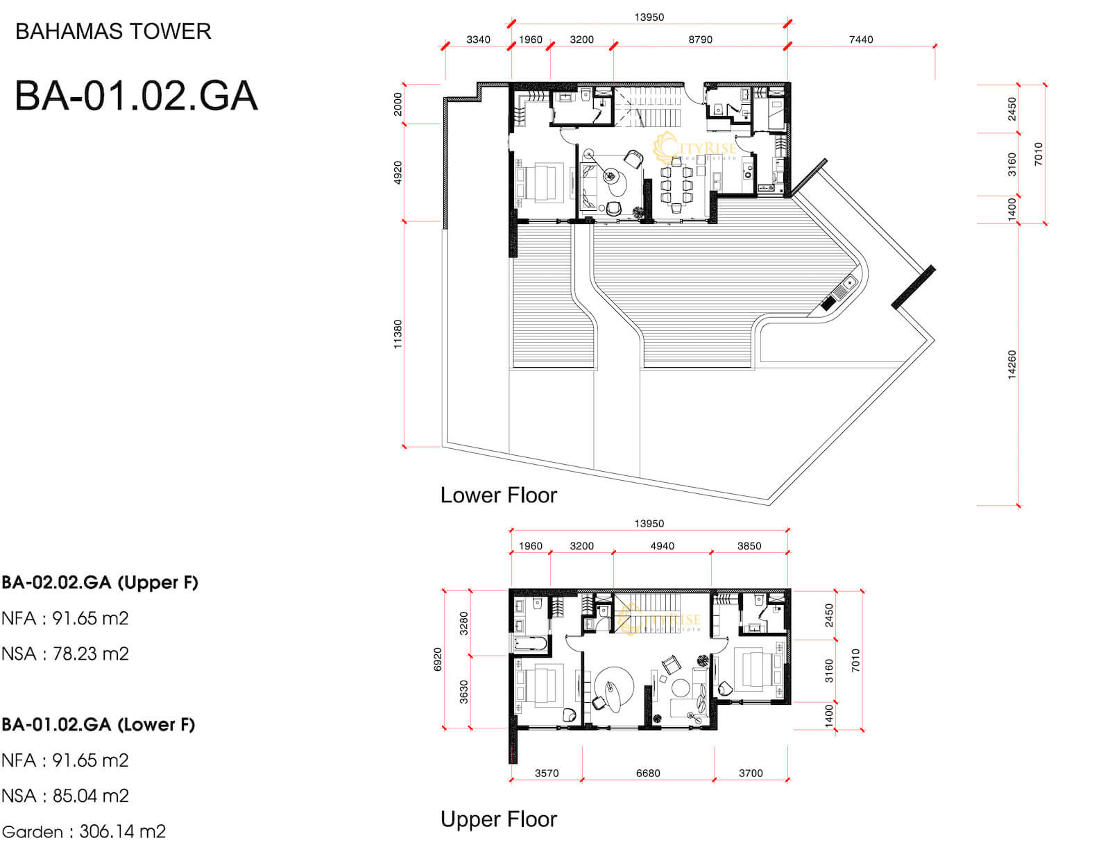 Mặt bằng căn hộ Villas tháp Bahamas Diamond Island quận 2