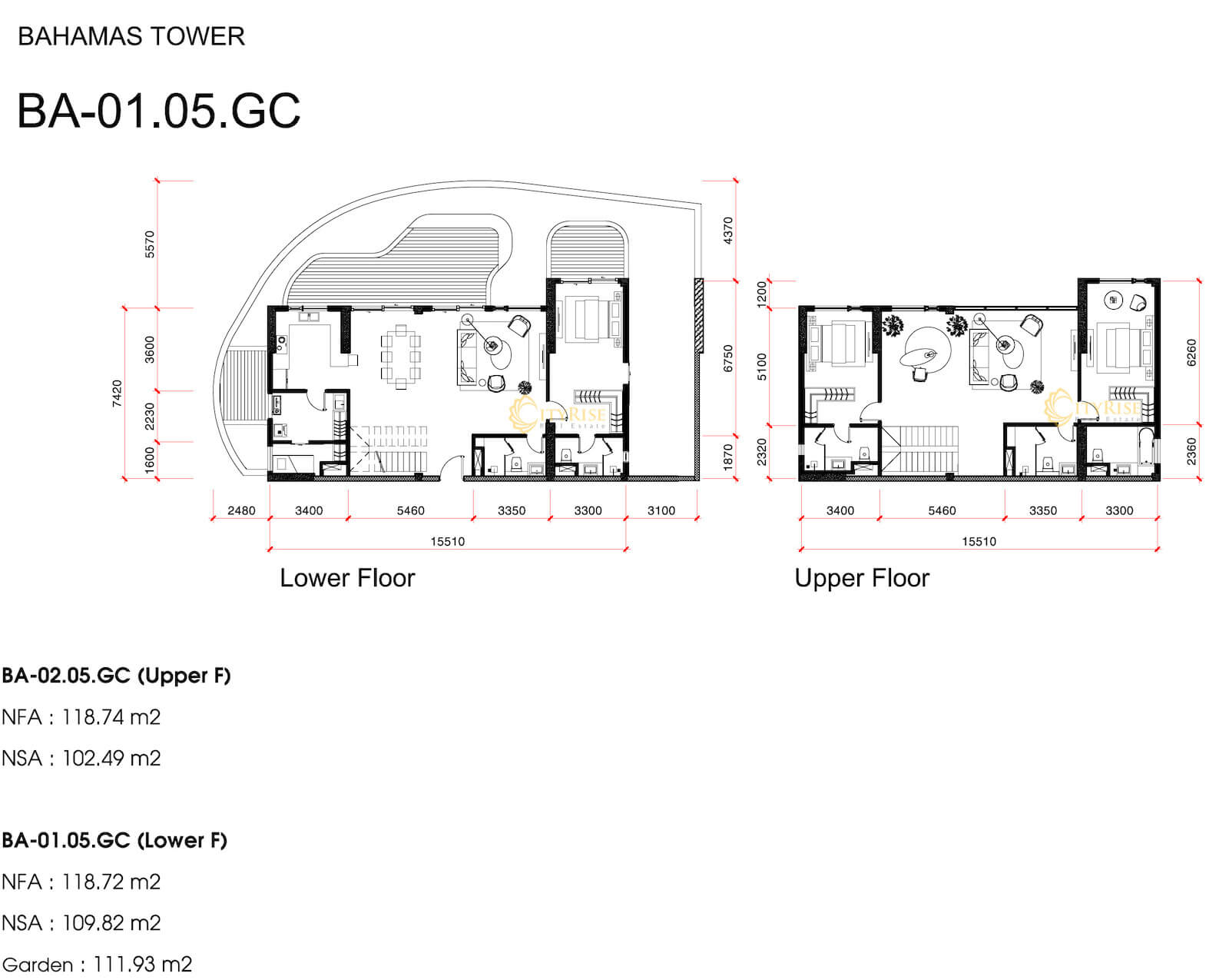 Mặt bằng căn hộ Villas tháp Bahamas Diamond Island quận 2