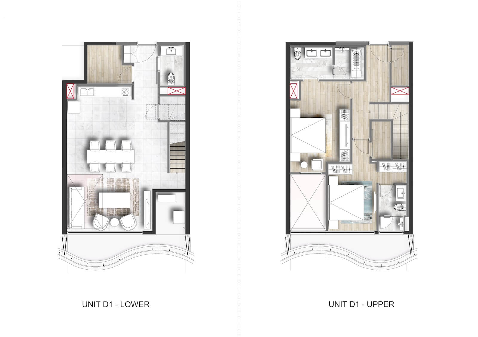 Mặt bằng căn hộ Waterina Suites quận 2