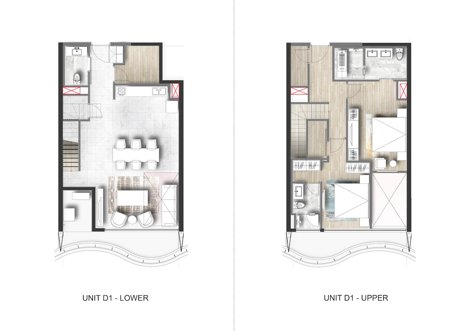 Mặt bằng căn hộ Waterina Suites quận 2