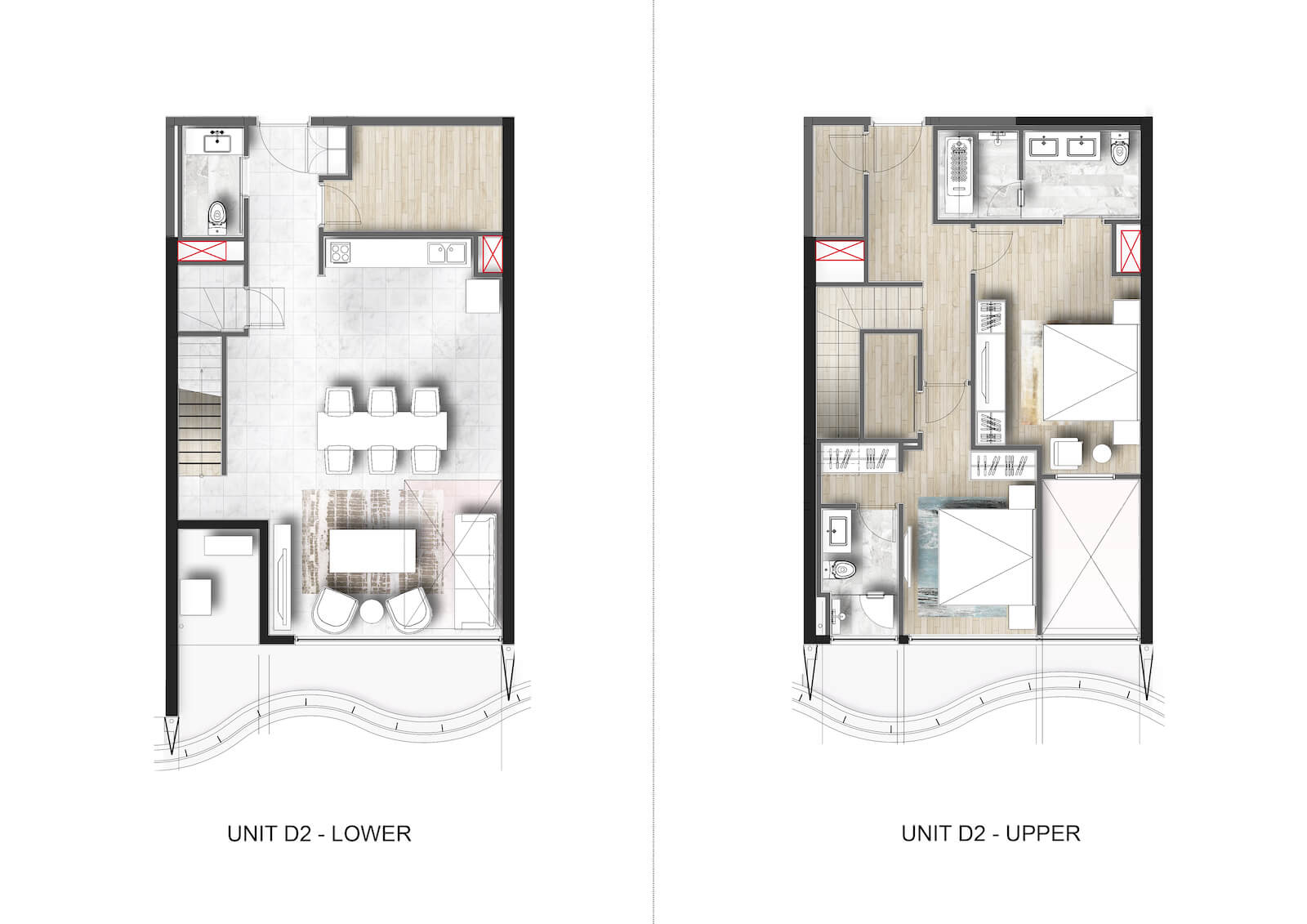 Mặt bằng căn hộ Waterina Suites quận 2