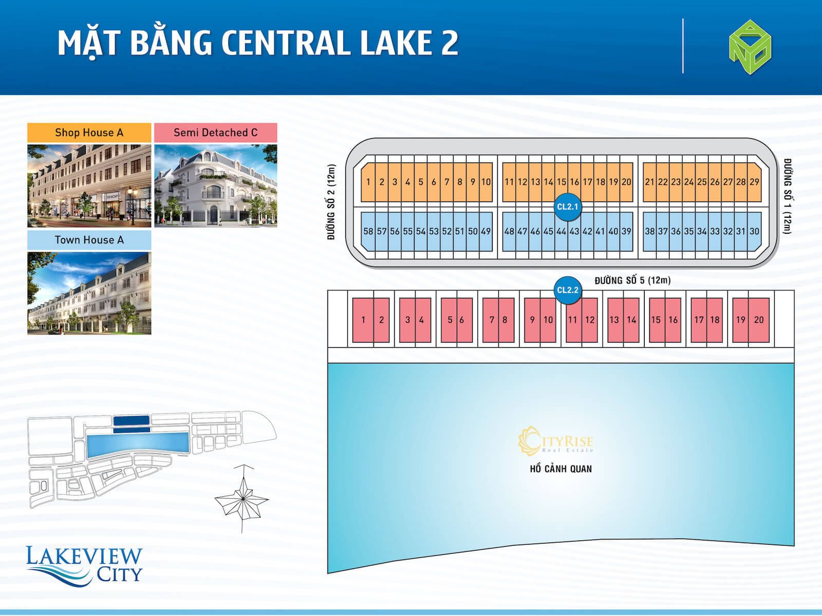 Mặt bằng nhà phố shophouse Lakeview City quận 2