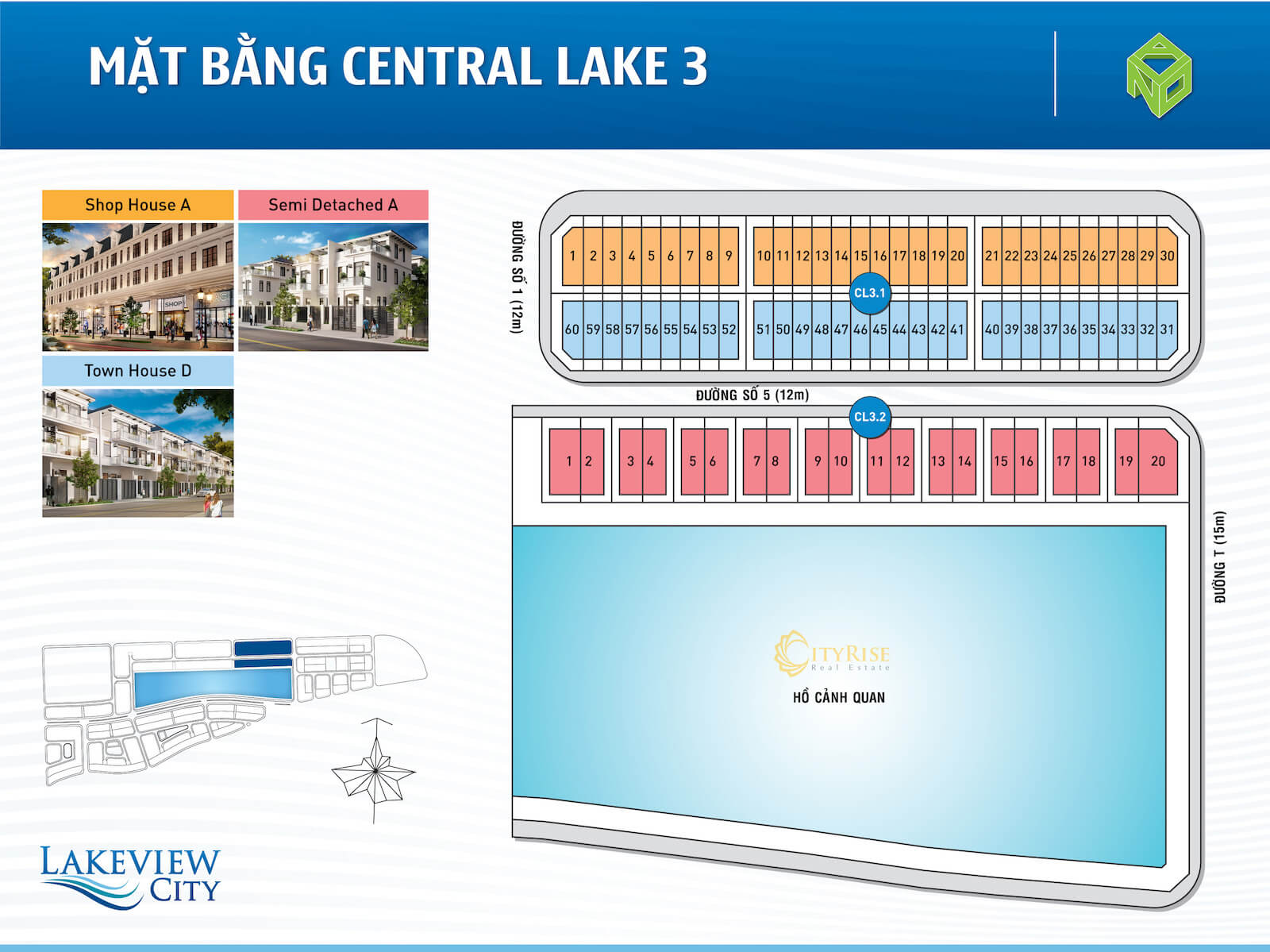 Mặt bằng nhà phố shophouse Lakeview City quận 2