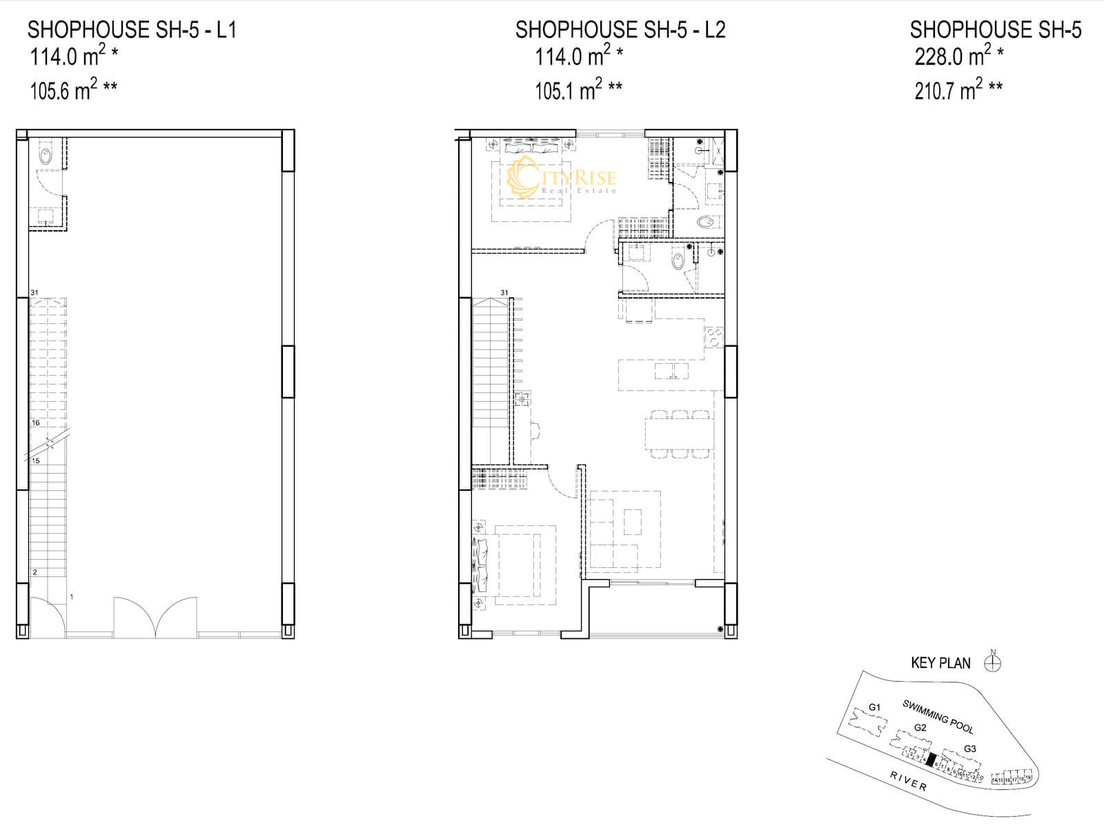 Mặt bằng shophouse Palm Garden City quận 2