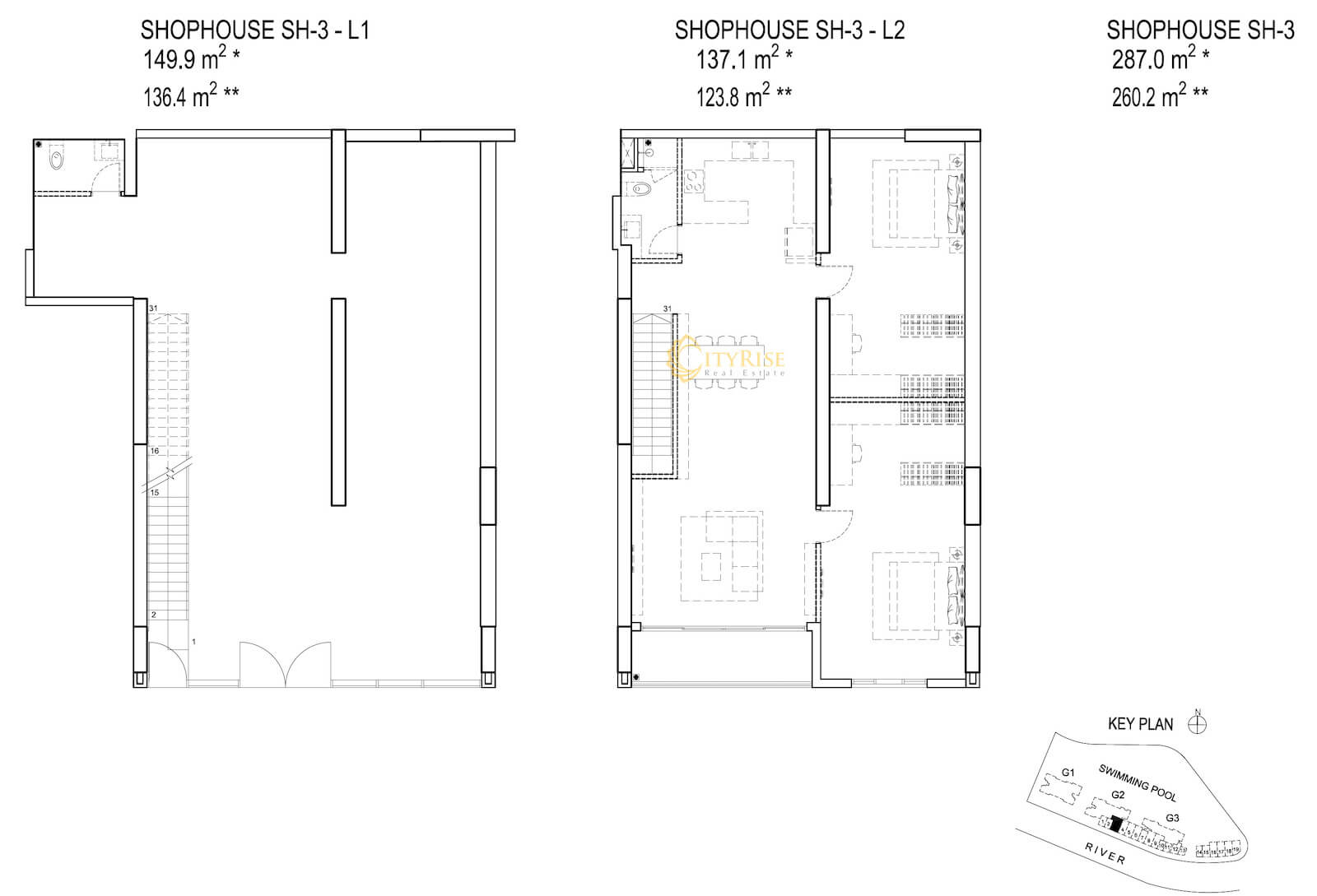 Mặt bằng shophouse Palm Garden City quận 2