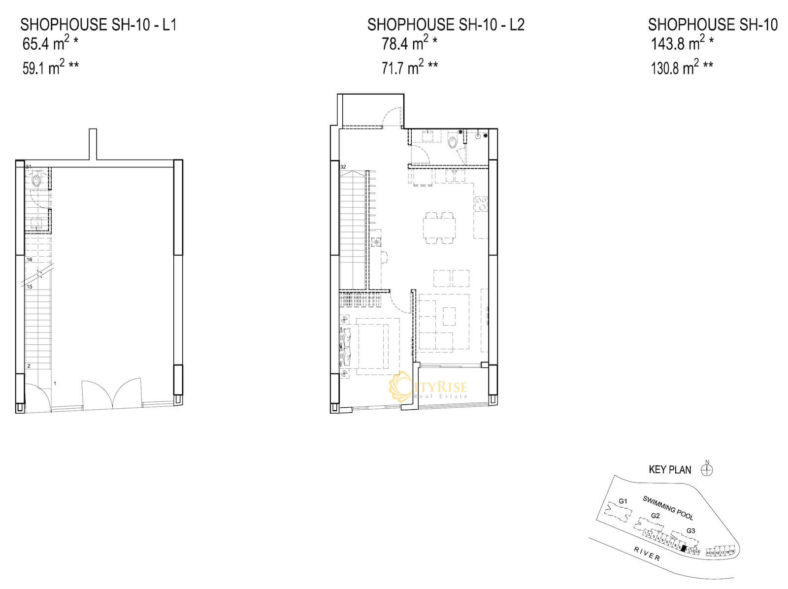Mặt bằng shophouse Palm Garden City quận 2