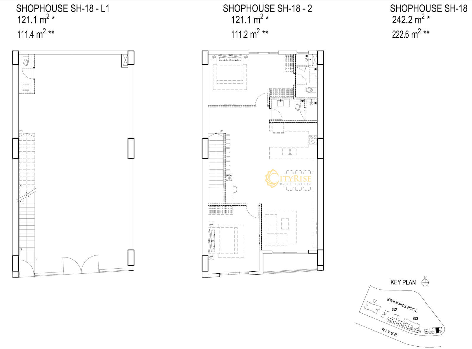 Mặt bằng shophouse Palm Garden City quận 2