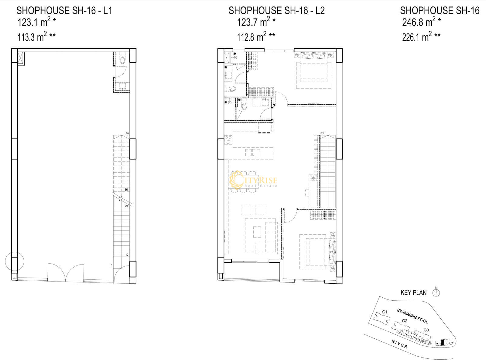 Mặt bằng shophouse Palm Garden City quận 2