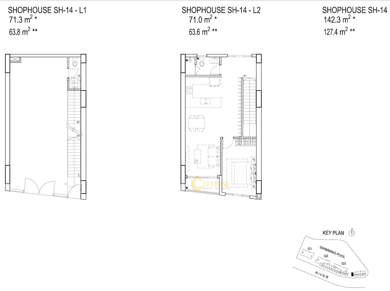 Mặt bằng shophouse Palm Garden City quận 2